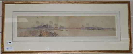 F.S. Fraser, watercolour, 13 x 58cm